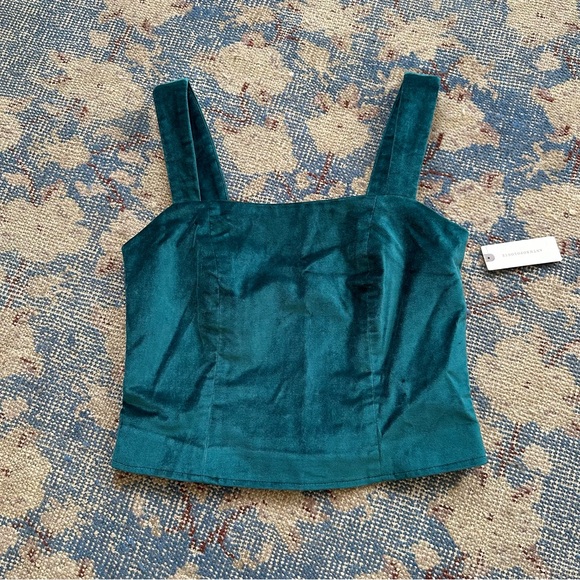 NWT Anthopologie Maeve Emmanuelle Cropped Velvet Tank 2 - Picture 3 of 4